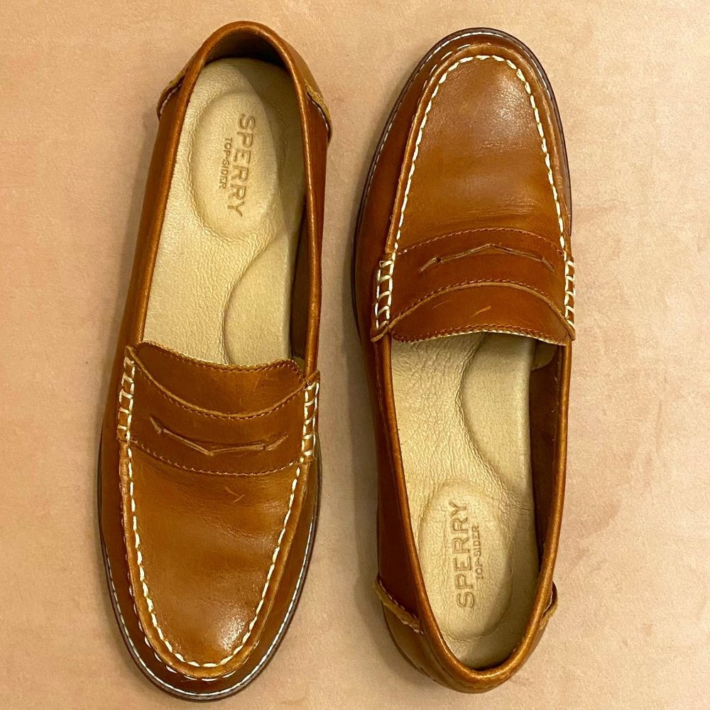 Sperry Penny Loafer, Size 8, Brown